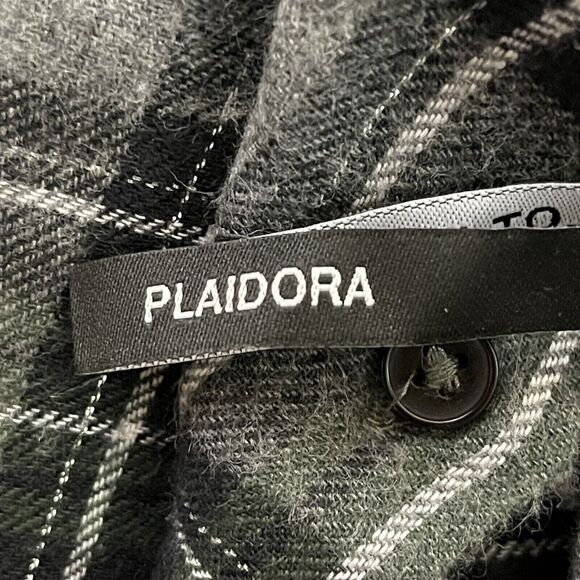 Buffalo David Bitton Shirt Womens Small Gray Green Plaid Flannel Button Up NEW - Picture 12 of 12